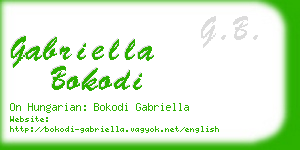 gabriella bokodi business card